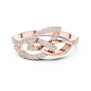 Beautiful 0.35 Cts Round Cut Lab Grown Gold Diamond Ring LR-01(64)