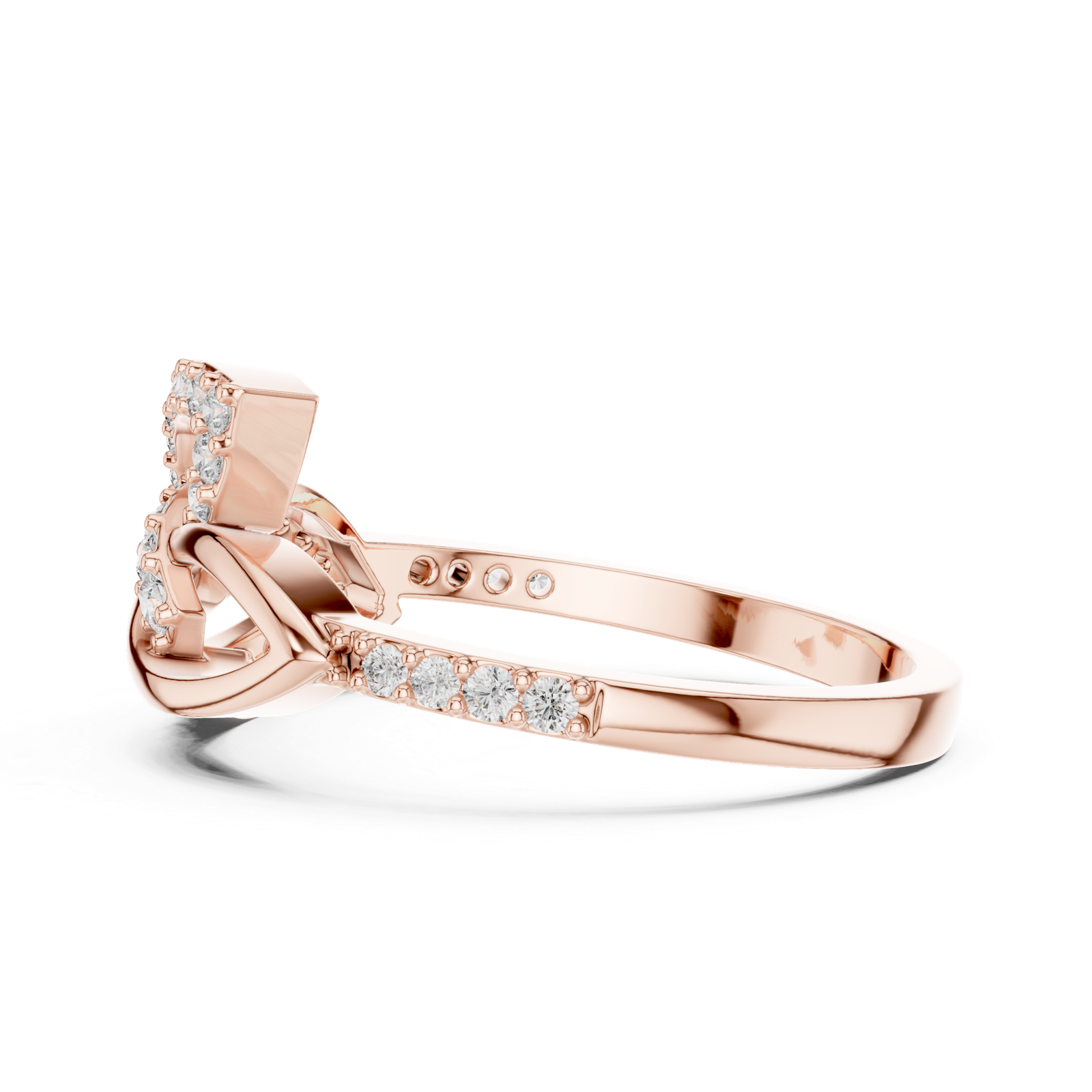 Beautiful 0.35 Cts Round Cut Lab Grown Gold Diamond Ring LR-01(64)