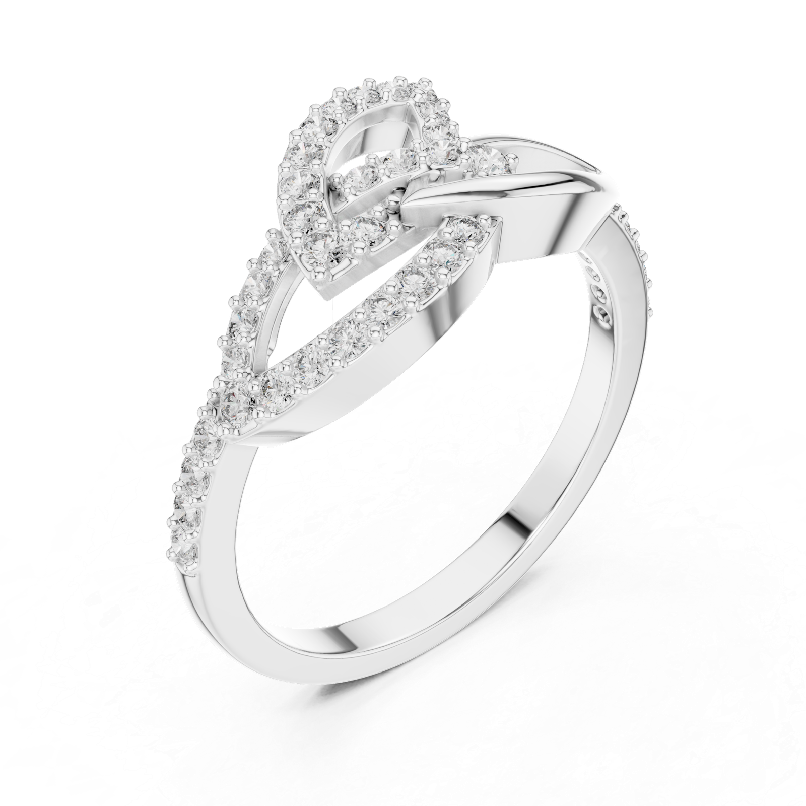 Beautiful 0.35 Cts Round Cut Lab Grown Gold Diamond Ring LR-01(64)