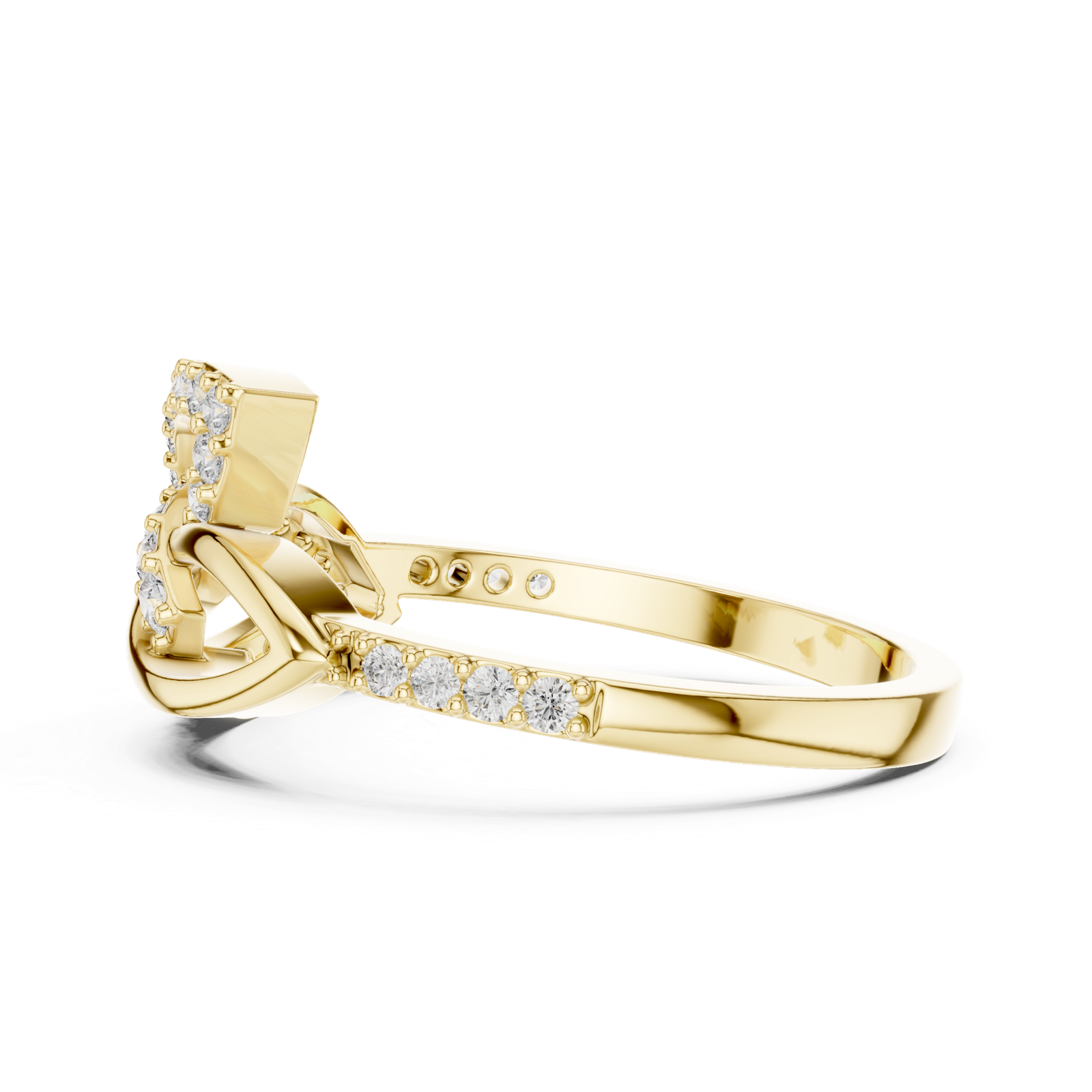 Beautiful 0.35 Cts Round Cut Lab Grown Gold Diamond Ring LR-01(64)