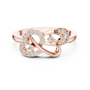 Stunning Lab Grown Diamond Gold Ring 0.18 Cts Round Cut LR-01(65)