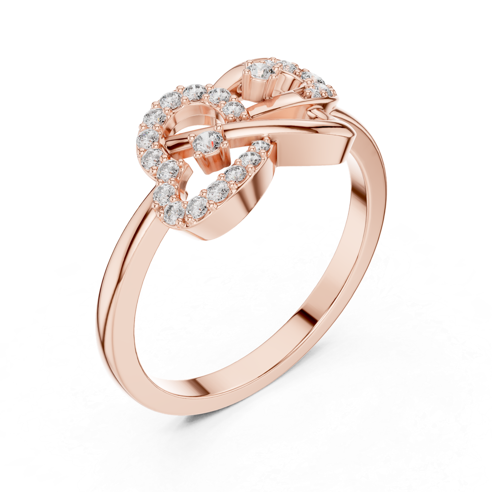 Stunning Lab Grown Diamond Gold Ring 0.18 Cts Round Cut LR-01(65)