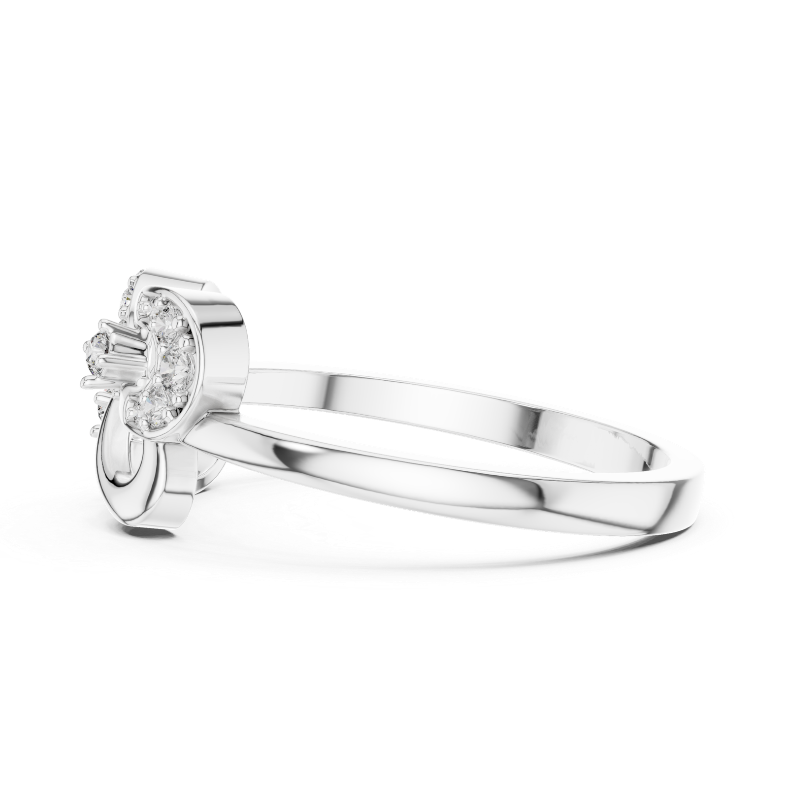 Stunning Lab Grown Diamond Gold Ring 0.18 Cts Round Cut LR-01(65)