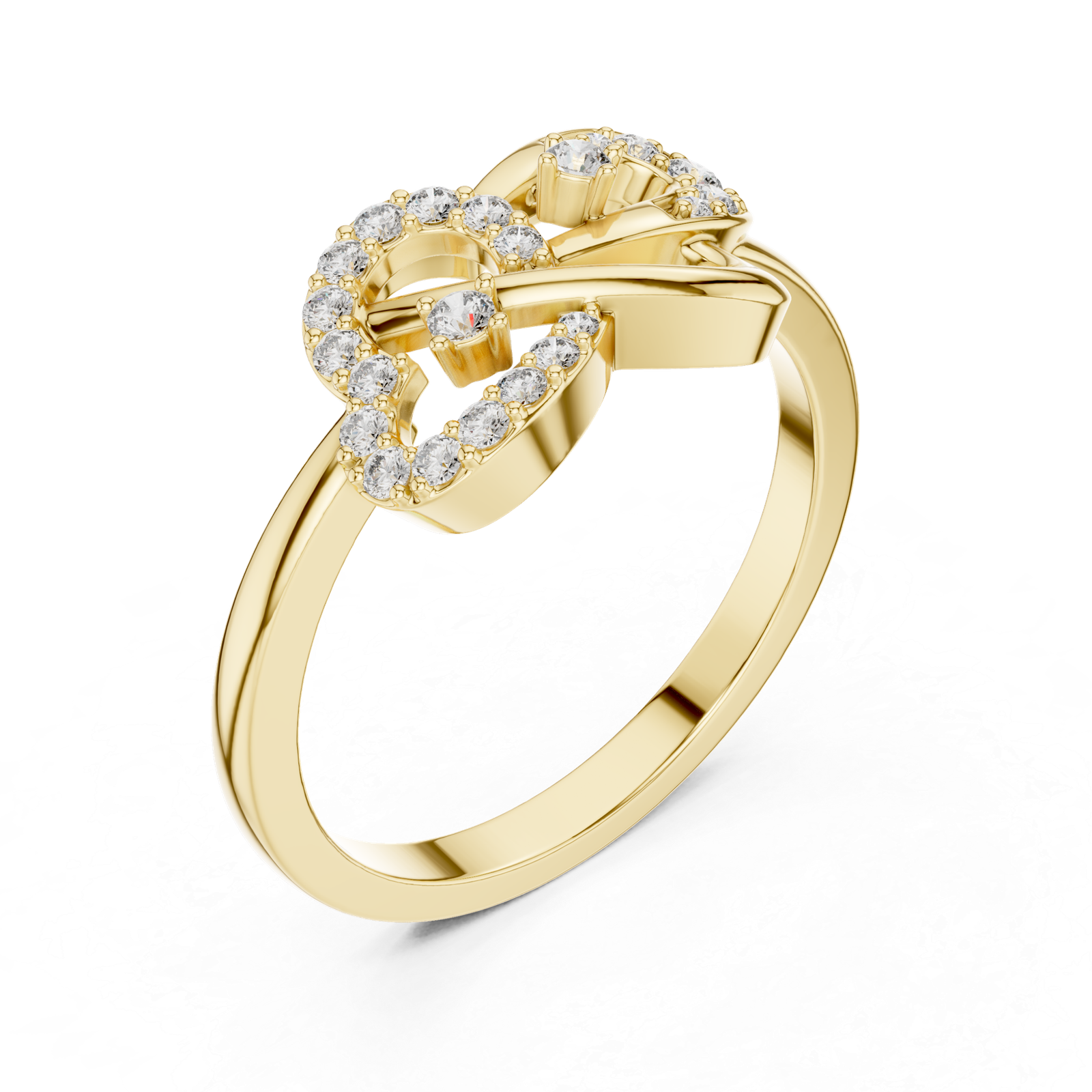 Stunning Lab Grown Diamond Gold Ring 0.18 Cts Round Cut LR-01(65)