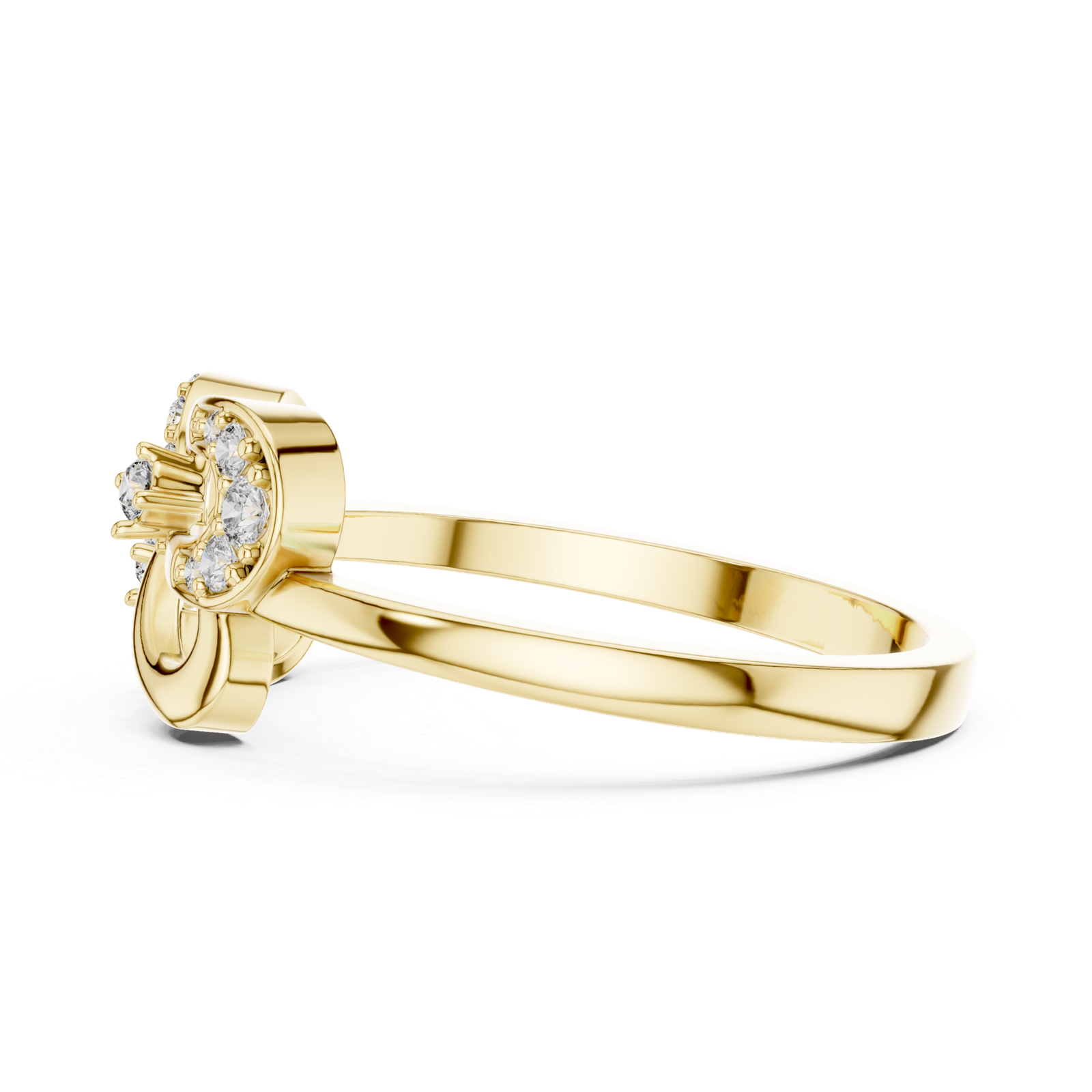 Stunning Lab Grown Diamond Gold Ring 0.18 Cts Round Cut LR-01(65) - Image 9