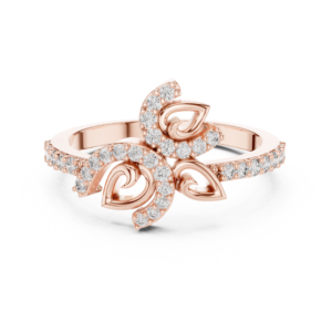 Certified 0.31 Cts Round Cut Lab Grown Gold Diamond Ring LR-01(71)