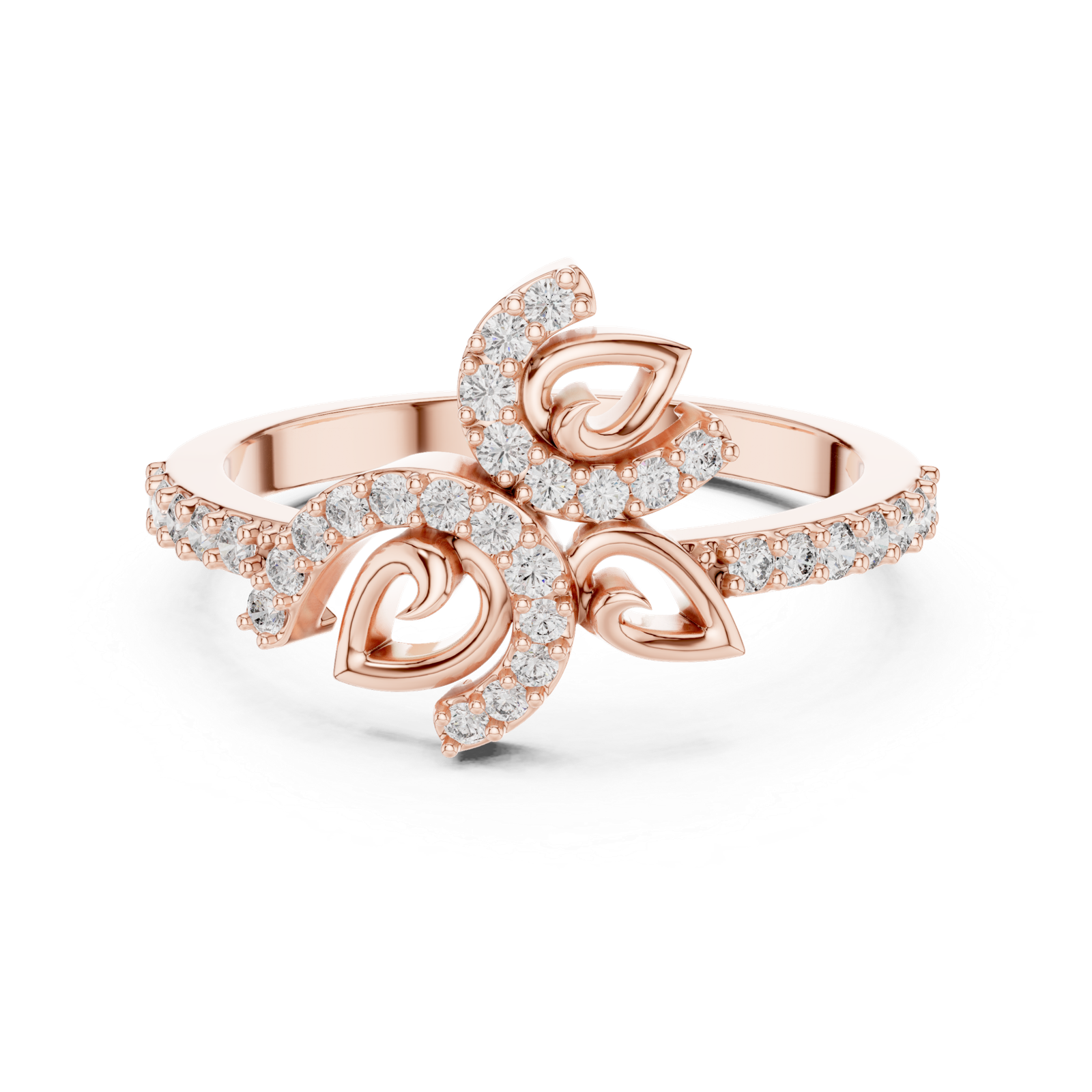 Certified 0.31 Cts Round Cut Lab Grown Gold Diamond Ring LR-01(71)