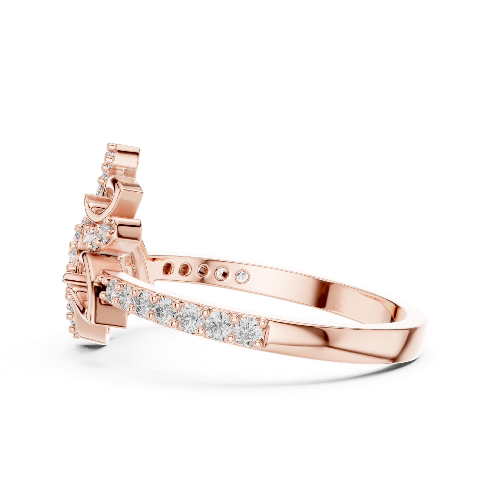 Certified 0.31 Cts Round Cut Lab Grown Gold Diamond Ring LR-01(71)