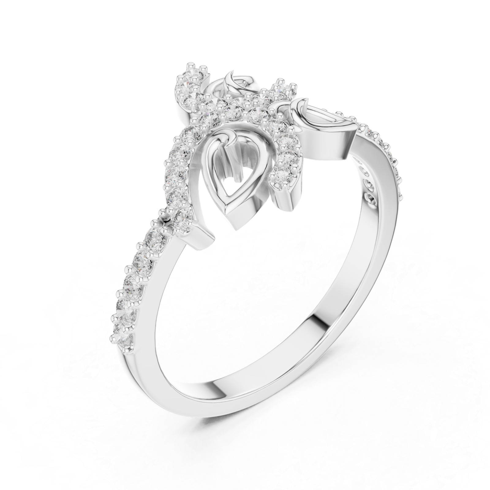 Certified 0.31 Cts Round Cut Lab Grown Gold Diamond Ring LR-01(71)