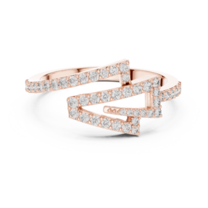 Excellent Lab Grown Diamond Gold Ring 0.34 Cts Round Cut LR-01(75)