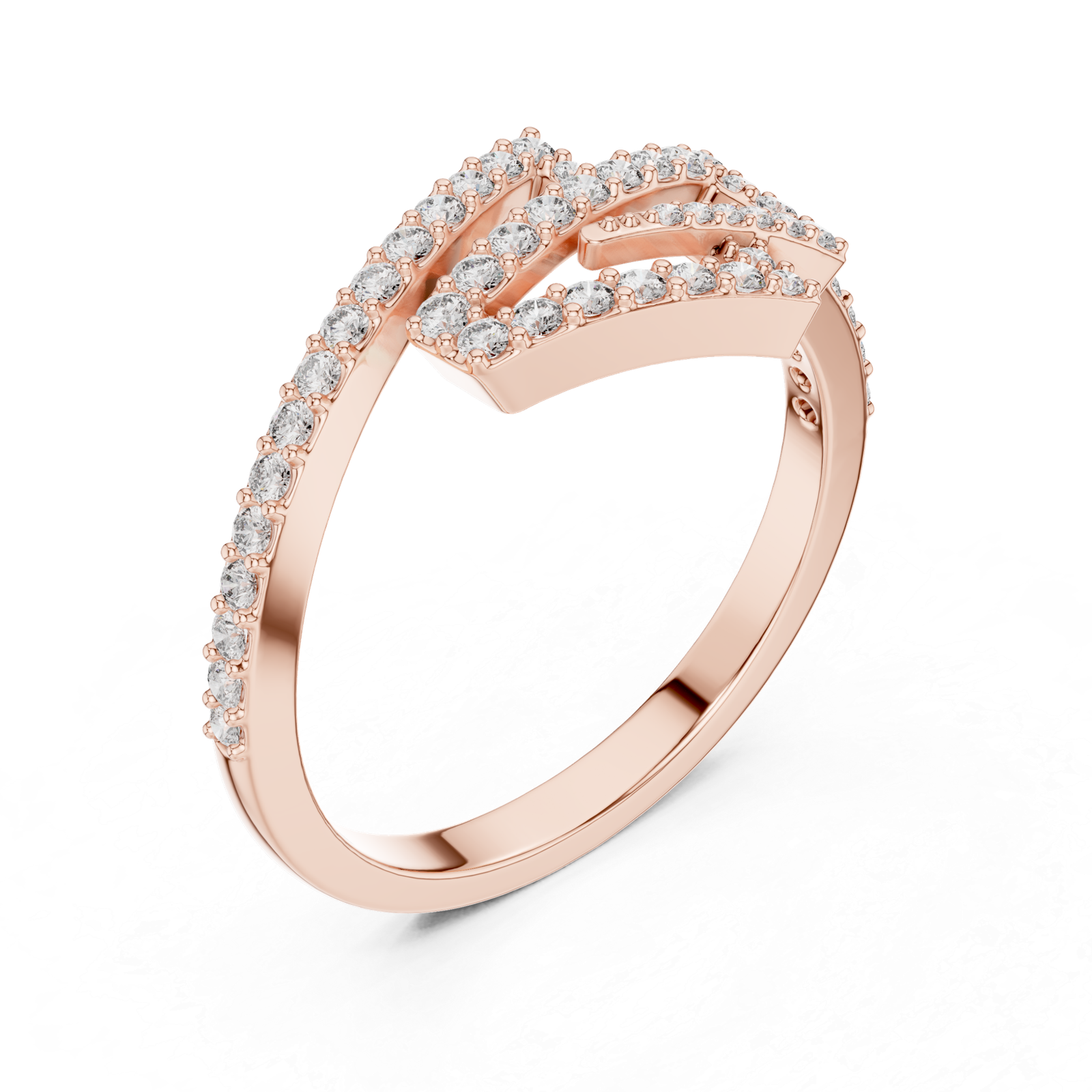Excellent Lab Grown Diamond Gold Ring 0.34 Cts Round Cut LR-01(75)