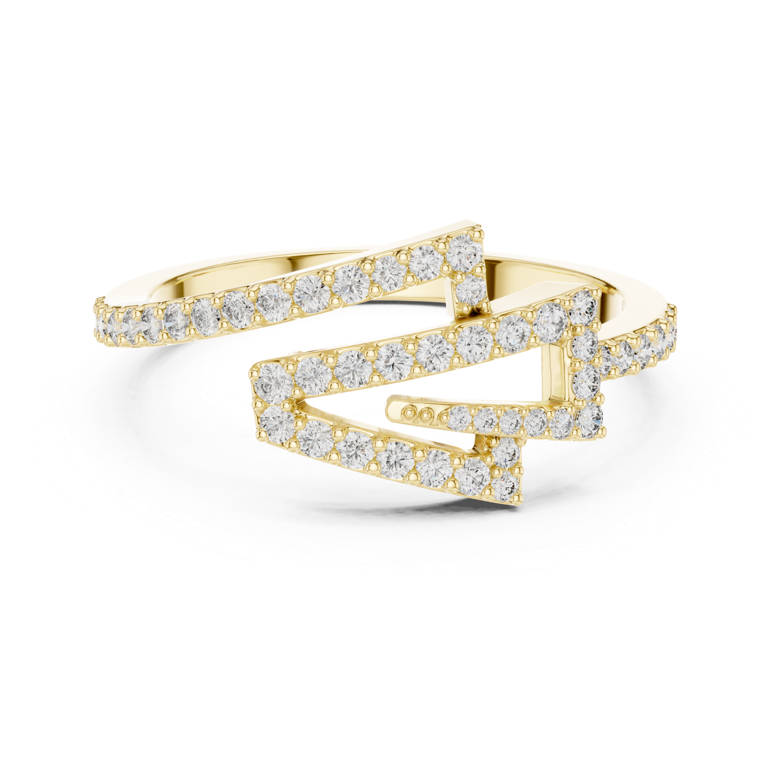 Excellent Lab Grown Diamond Gold Ring 0.34 Cts Round Cut LR-01(75)