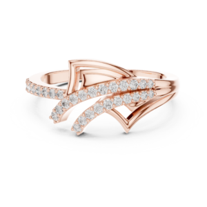 Elegant 0.22 Cts Round Cut Lab Grown Gold Diamond Ring LR-01(77)
