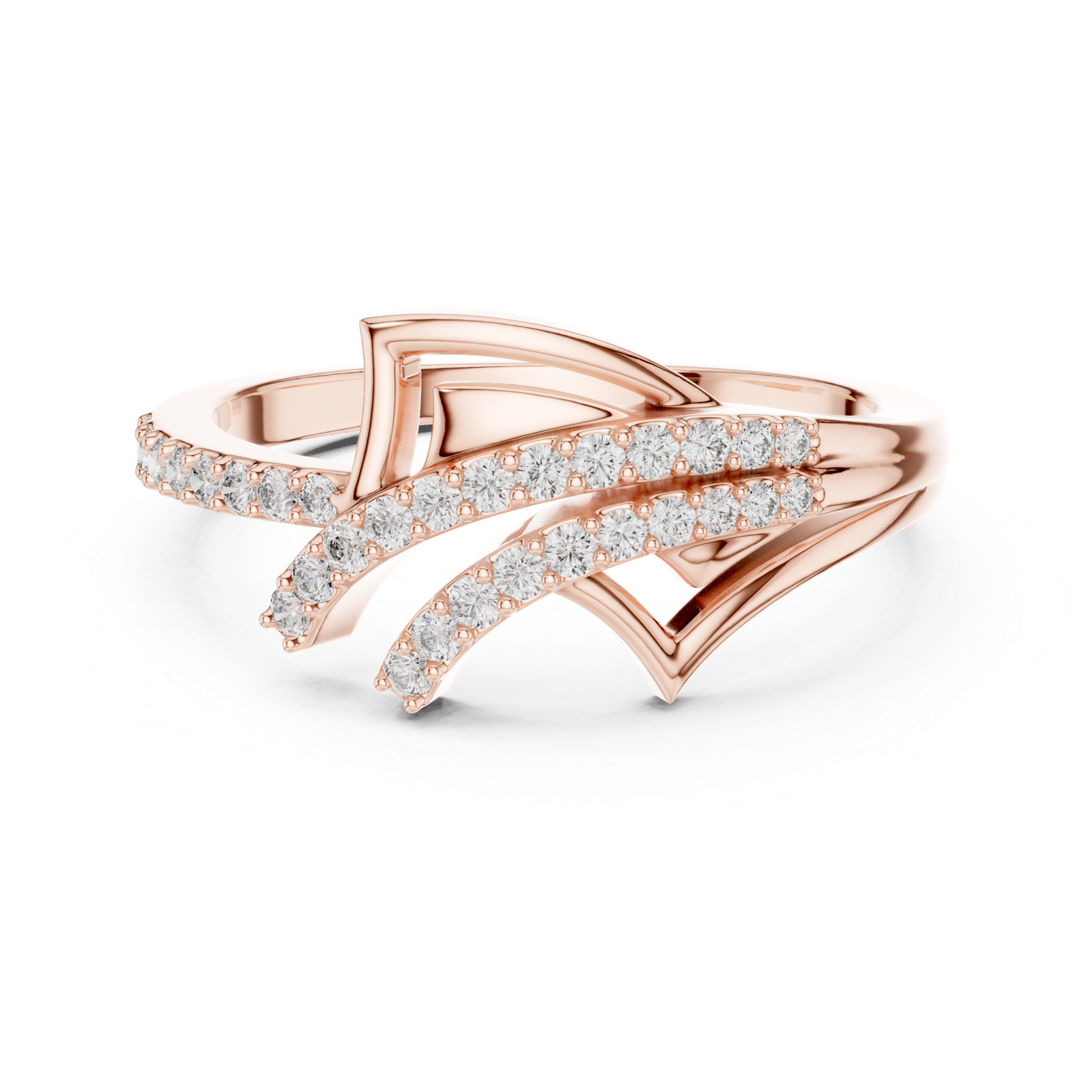 Elegant 0.22 Cts Round Cut Lab Grown Gold Diamond Ring LR-01(77)