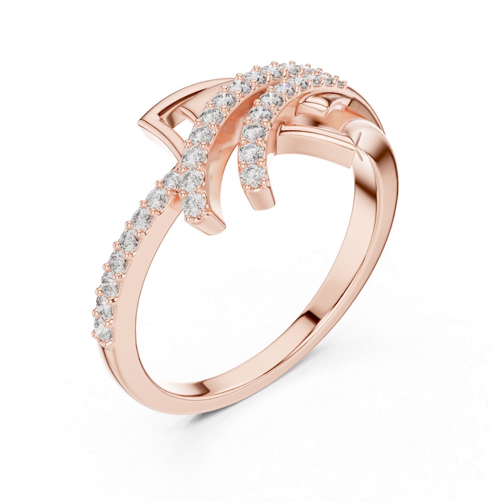 Elegant 0.22 Cts Round Cut Lab Grown Gold Diamond Ring LR-01(77)