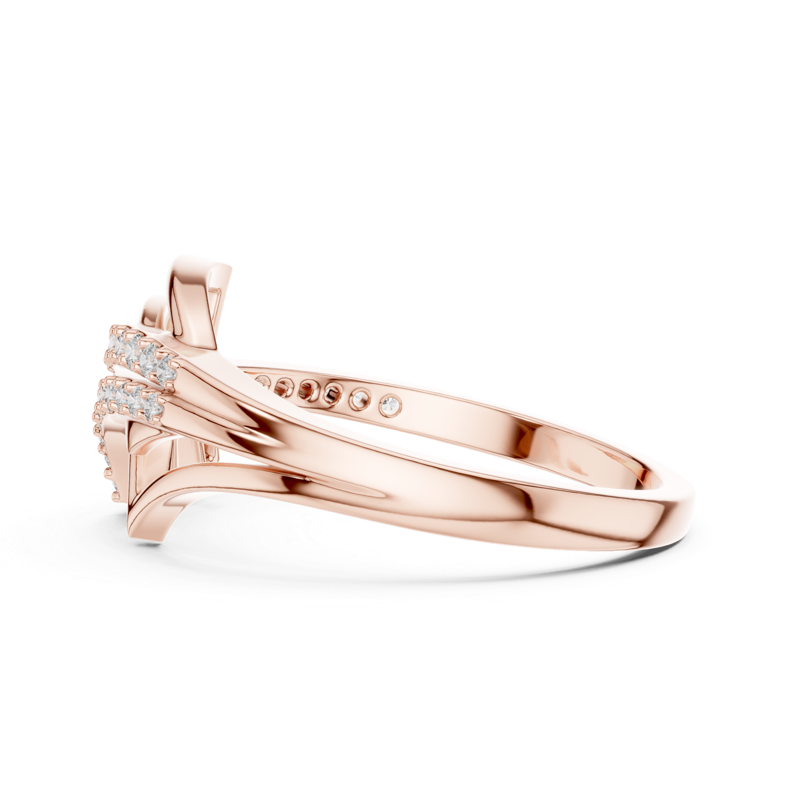 Elegant 0.22 Cts Round Cut Lab Grown Gold Diamond Ring LR-01(77)