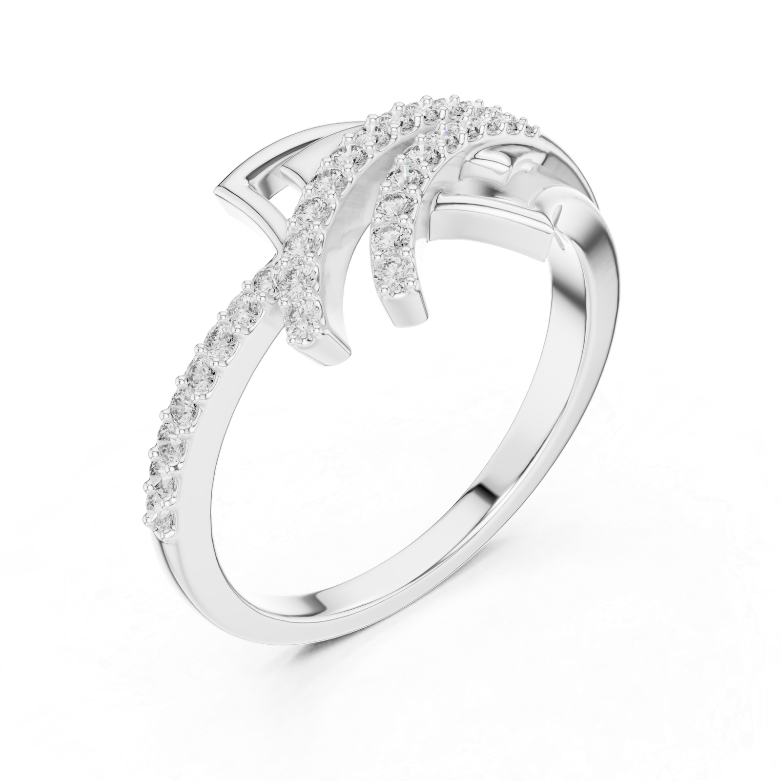 Elegant 0.22 Cts Round Cut Lab Grown Gold Diamond Ring LR-01(77)