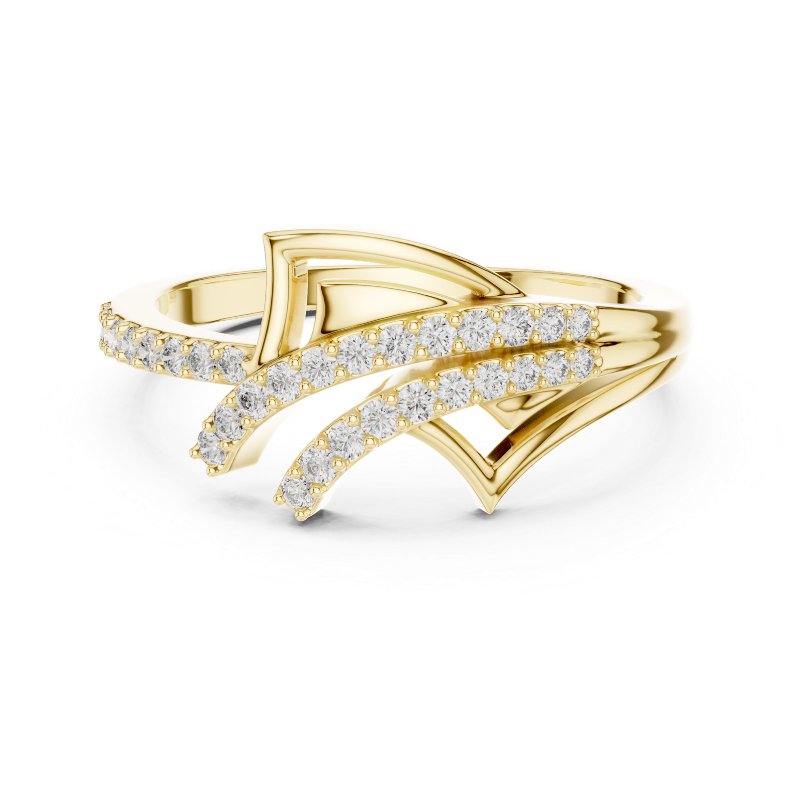 Elegant 0.22 Cts Round Cut Lab Grown Gold Diamond Ring LR-01(77)