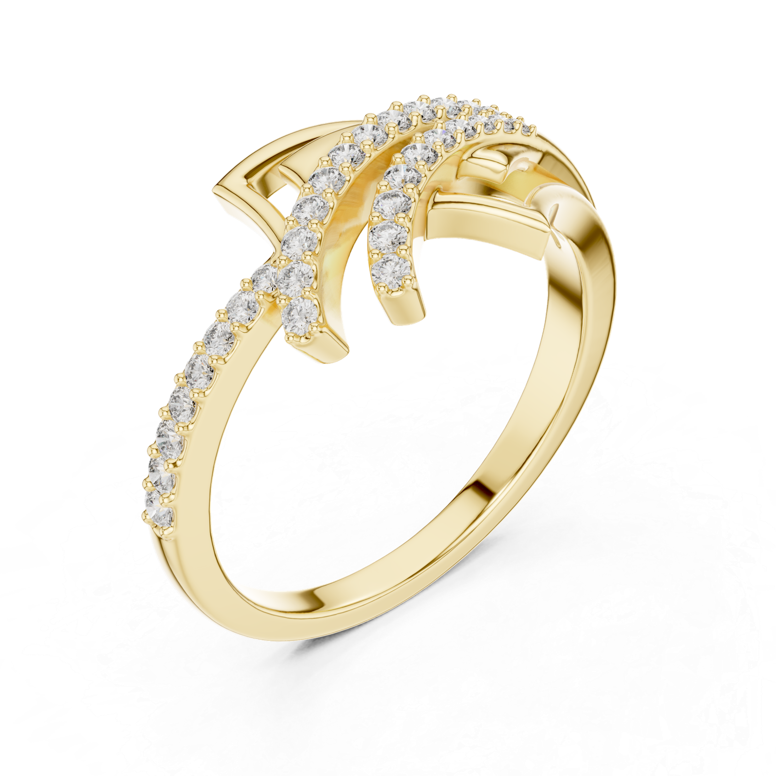 Elegant 0.22 Cts Round Cut Lab Grown Gold Diamond Ring LR-01(77)