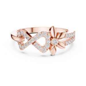 Beautiful Lab Grown Diamond Gold Ring 0.25 Cts Round Cut LR-01(78)
