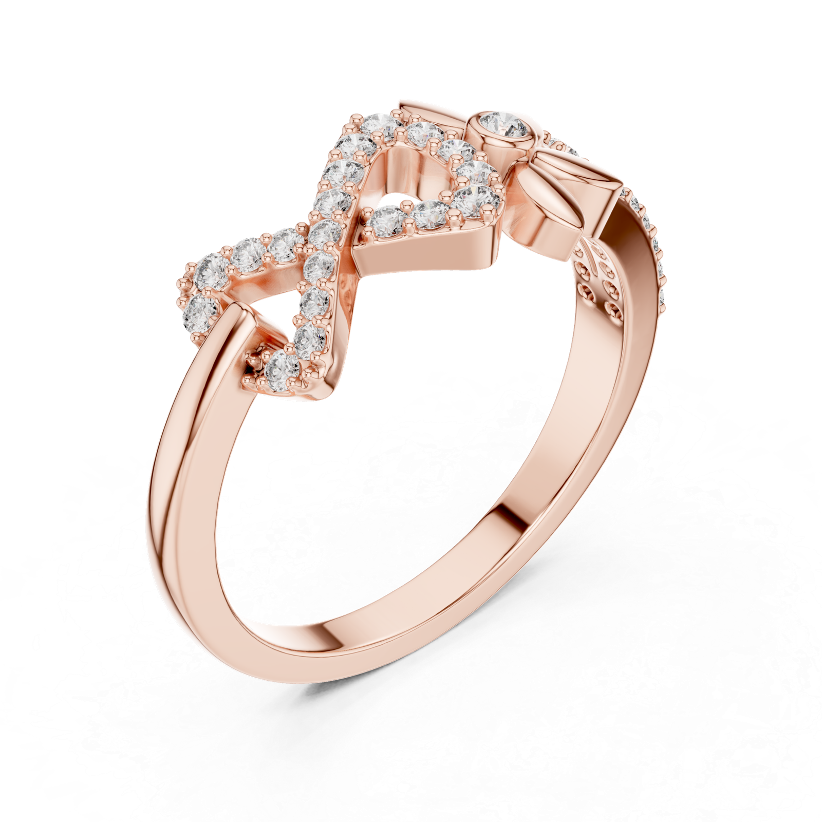 Beautiful Lab Grown Diamond Gold Ring 0.25 Cts Round Cut LR-01(78)