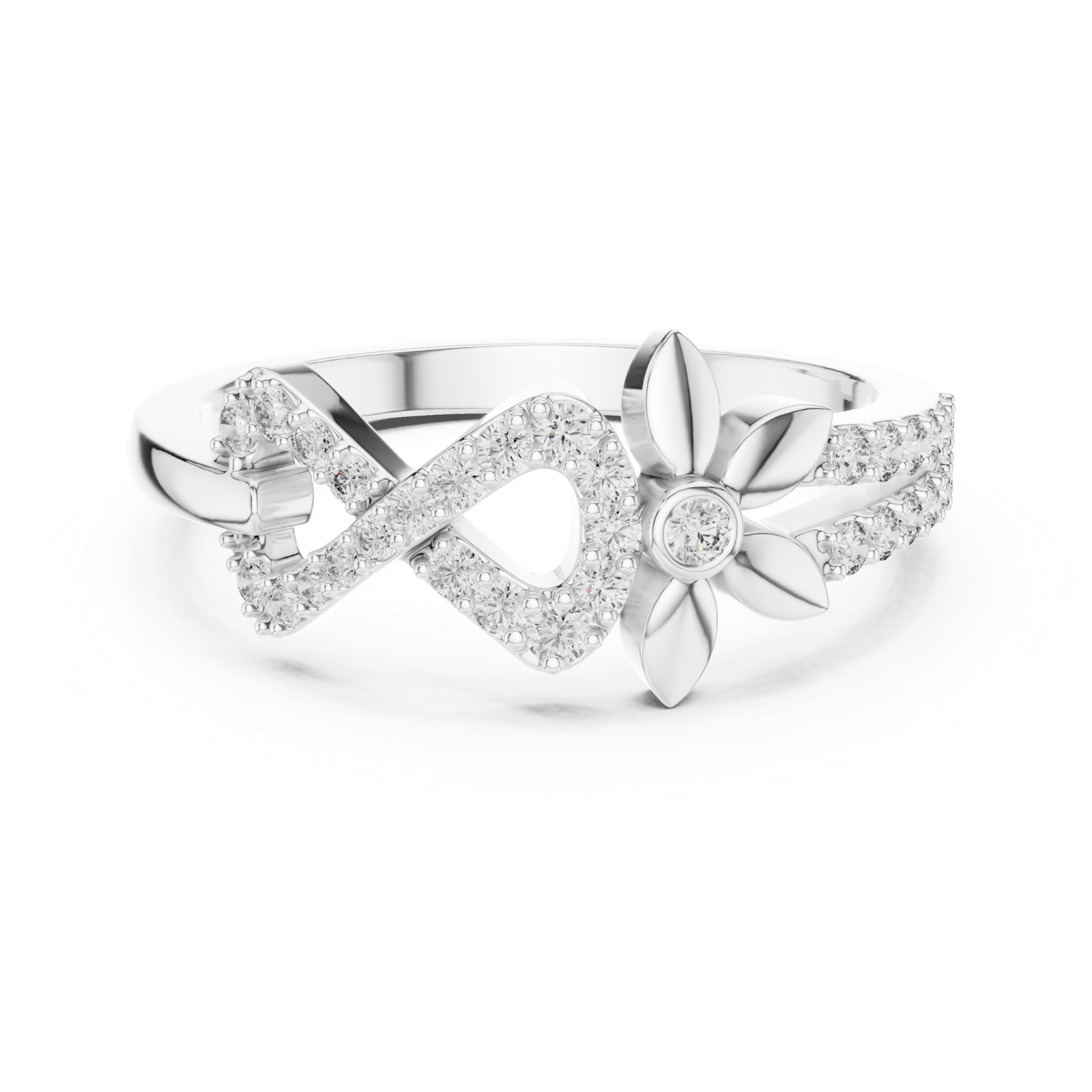 Beautiful Lab Grown Diamond Gold Ring 0.25 Cts Round Cut LR-01(78)