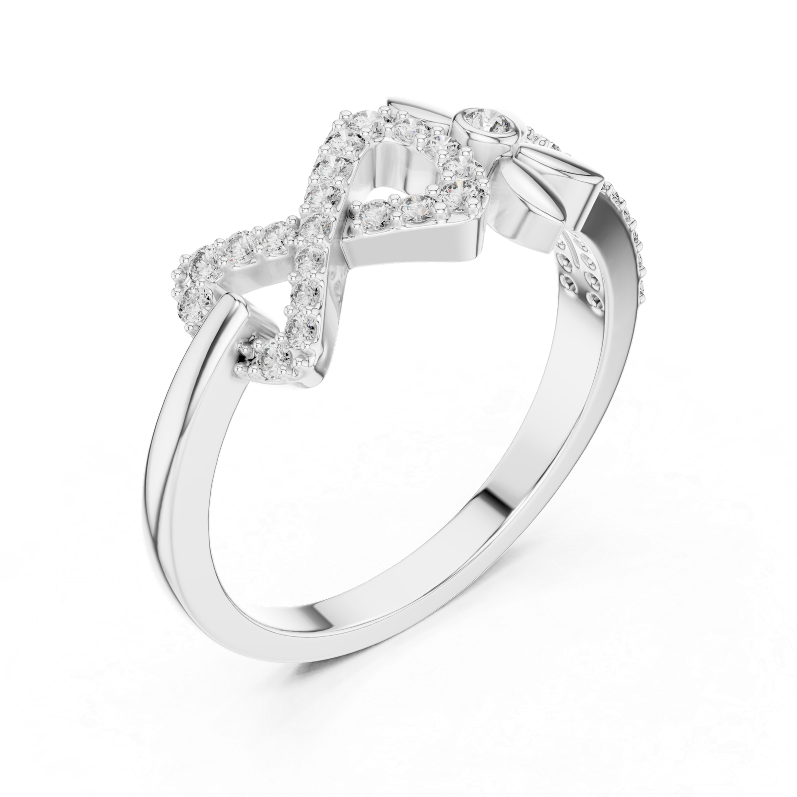 Beautiful Lab Grown Diamond Gold Ring 0.25 Cts Round Cut LR-01(78)