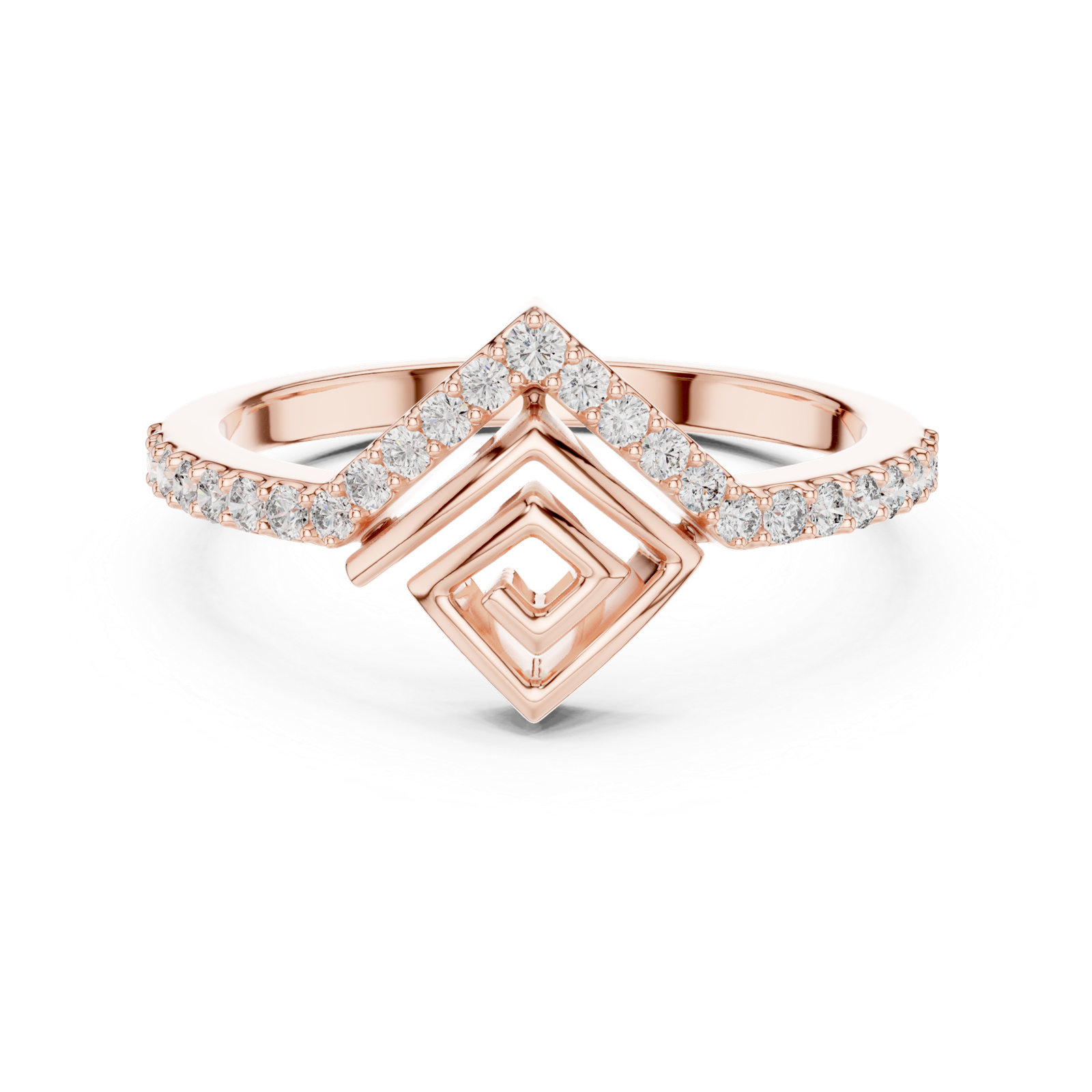 Excellent 0.23 Cts Round Cut Lab Grown Gold Diamond Ring LR-01(79)