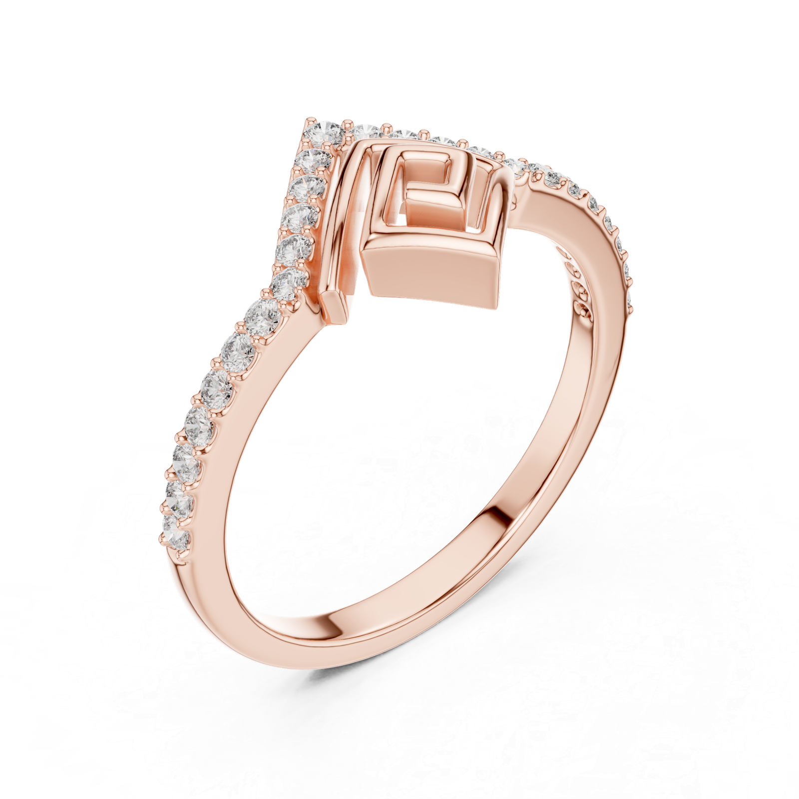 Excellent 0.23 Cts Round Cut Lab Grown Gold Diamond Ring LR-01(79)