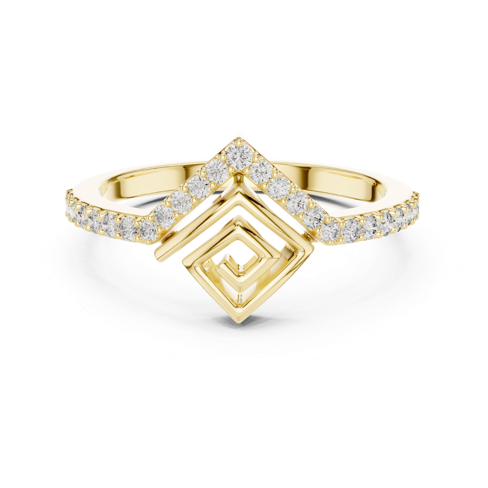 Excellent 0.23 Cts Round Cut Lab Grown Gold Diamond Ring LR-01(79)