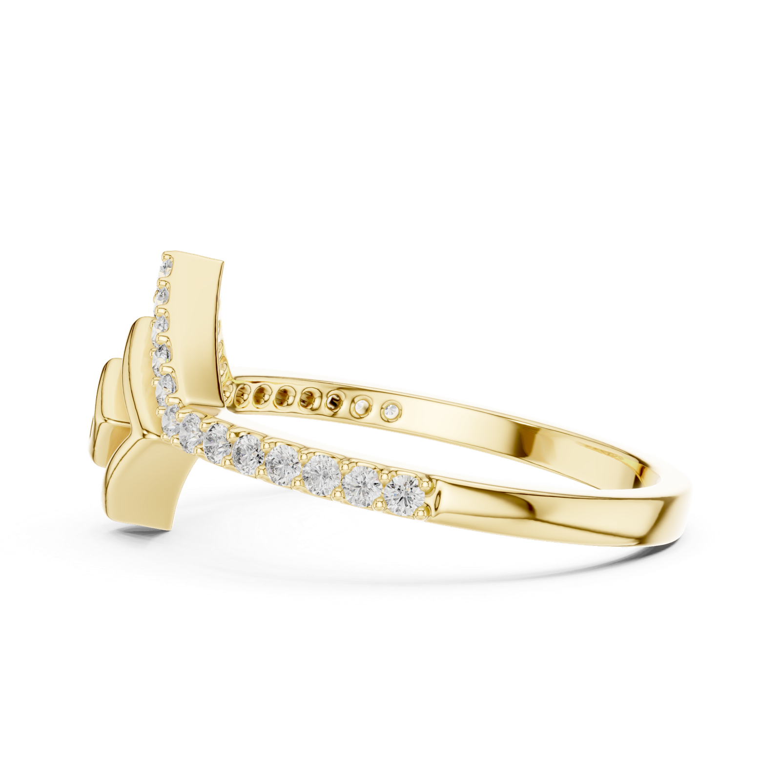 Excellent 0.23 Cts Round Cut Lab Grown Gold Diamond Ring LR-01(79)