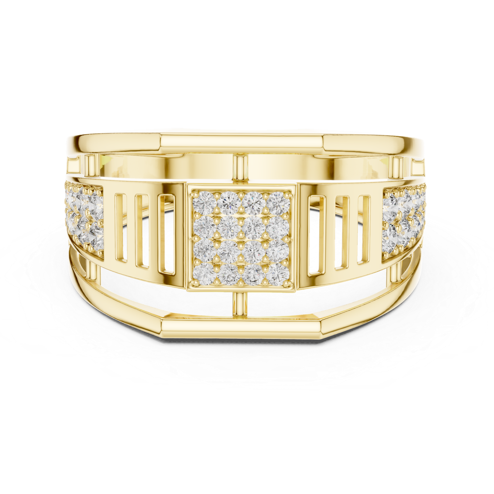 Beautiful Lab Grown Gold Diamond Ring 0.31 Cts Round Cut LR-01(8)