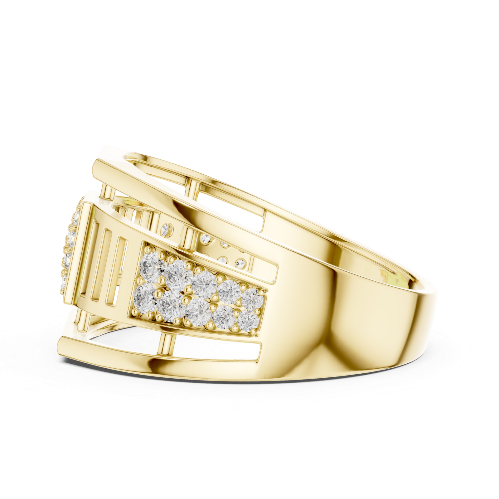Beautiful Lab Grown Gold Diamond Ring 0.31 Cts Round Cut LR-01(8)