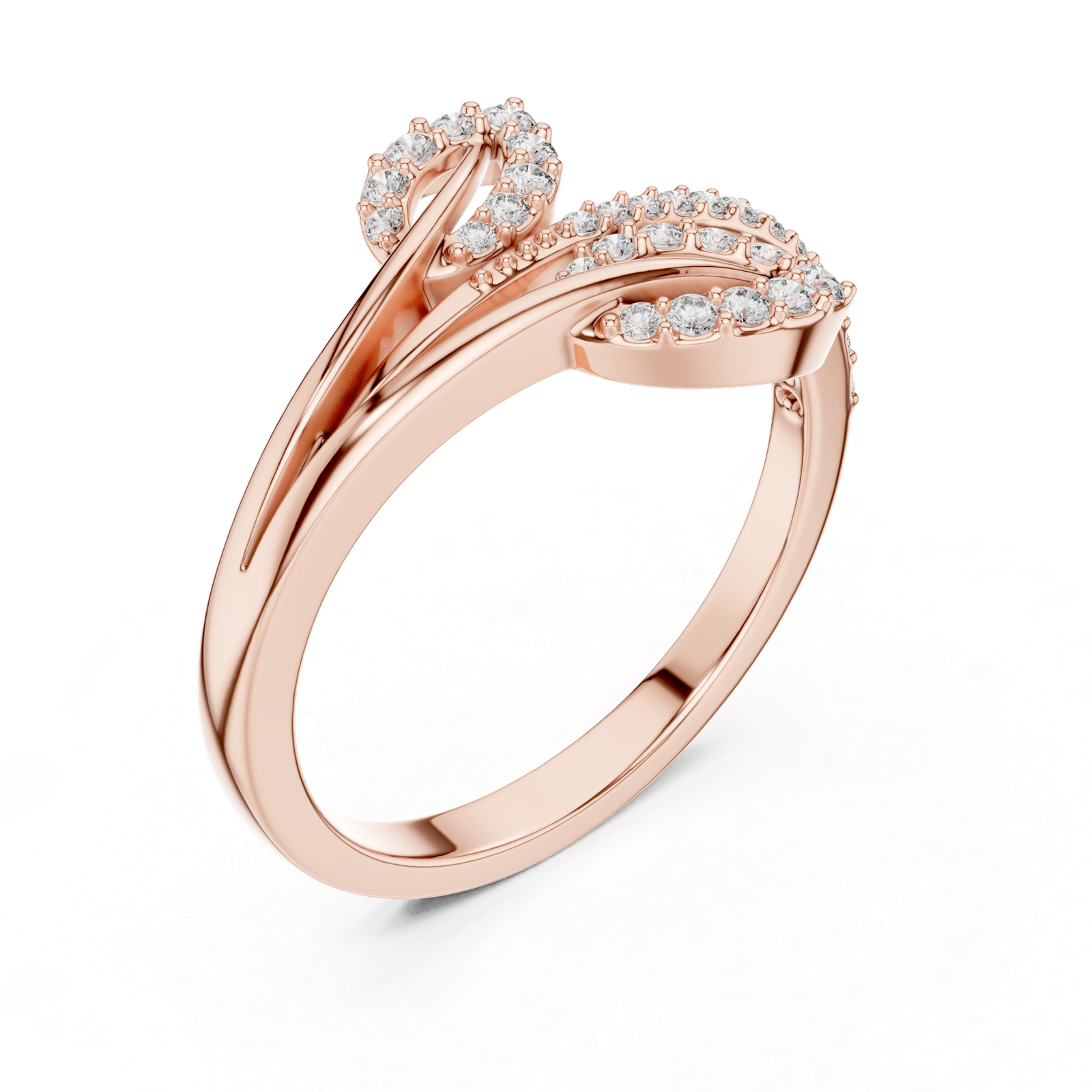 Certified Round Cut 0.23 Cts Lab Grown Diamond Gold Ring LR-01(84)