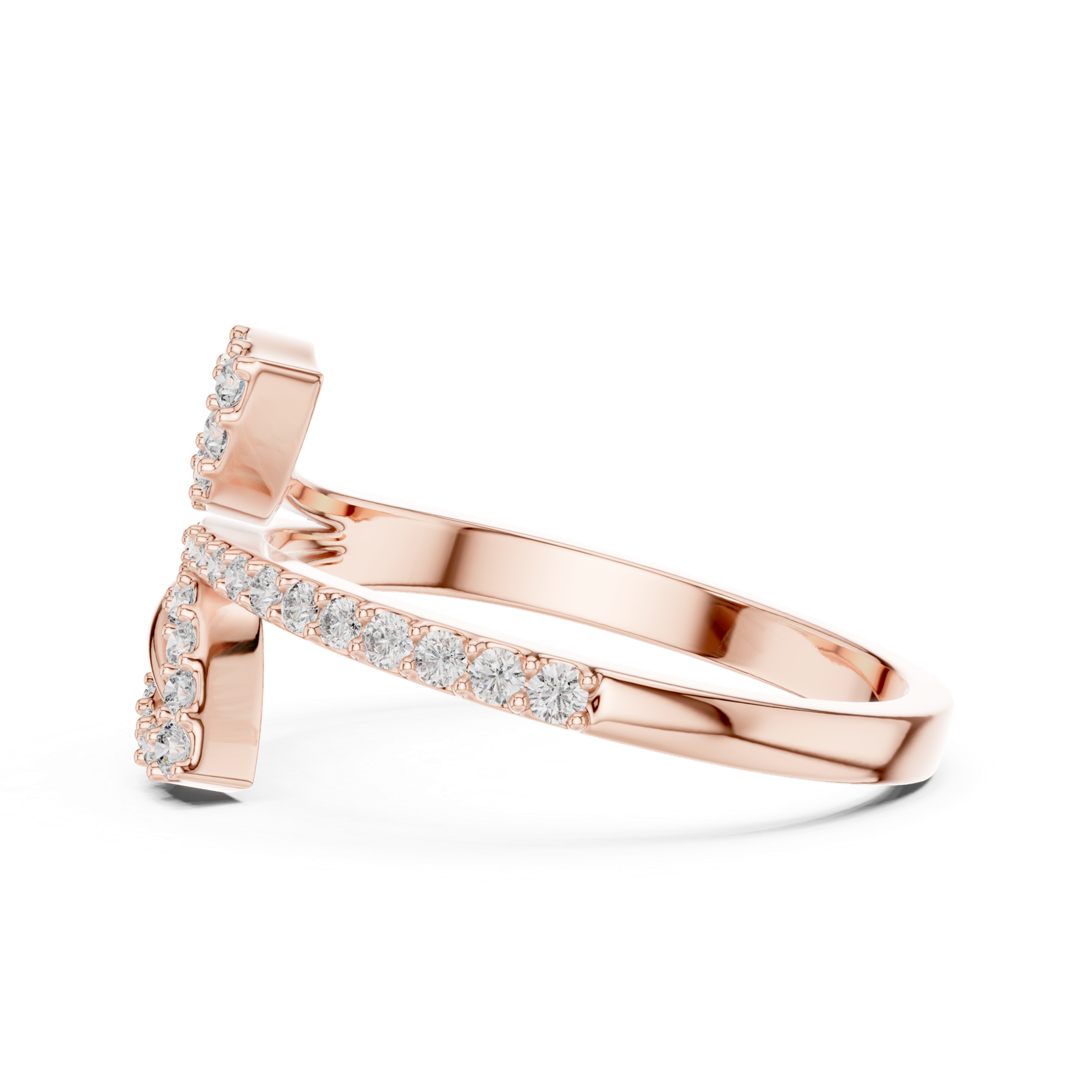 Certified Round Cut 0.23 Cts Lab Grown Diamond Gold Ring LR-01(84)