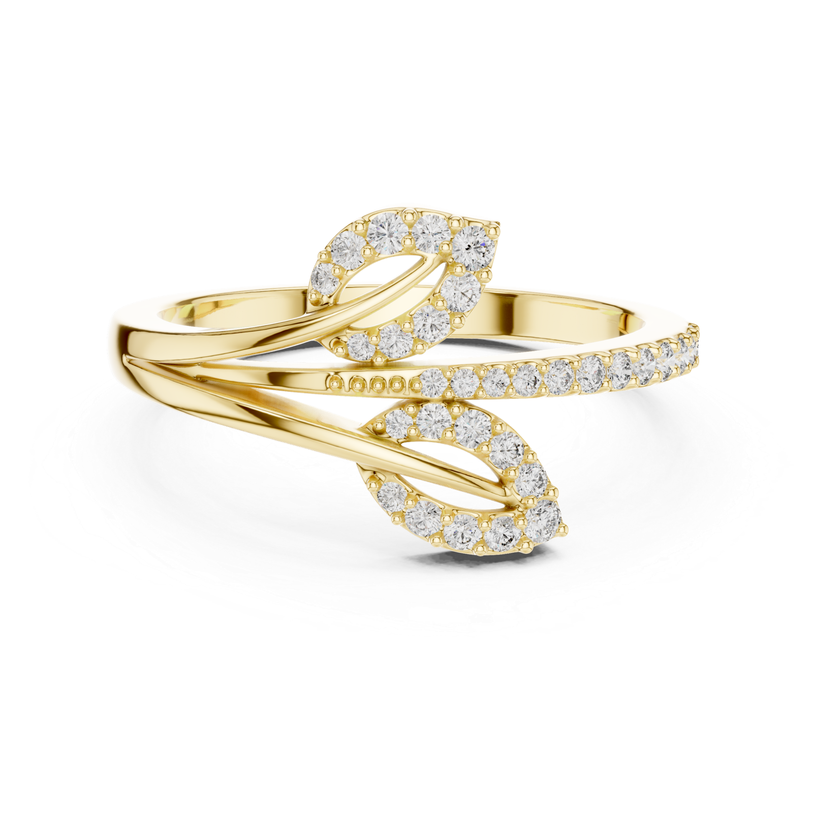 Certified Round Cut 0.23 Cts Lab Grown Diamond Gold Ring LR-01(84)