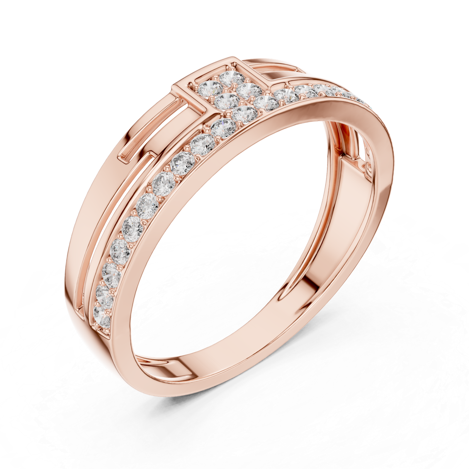 0.31 Cts Round Cut Certified Lab Grown Gold Diamond Ring LR-01(9)