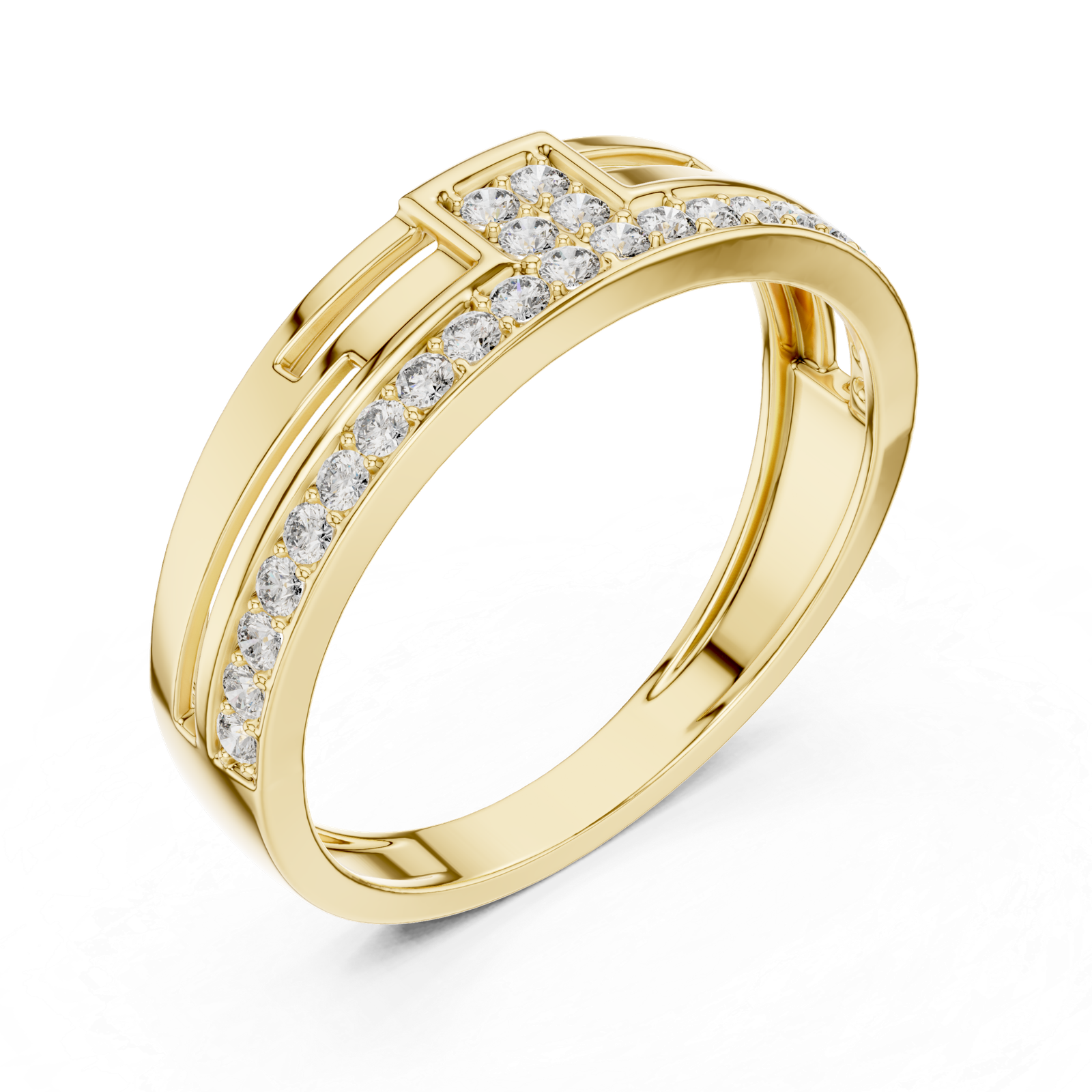 0.31 Cts Round Cut Certified Lab Grown Gold Diamond Ring LR-01(9)