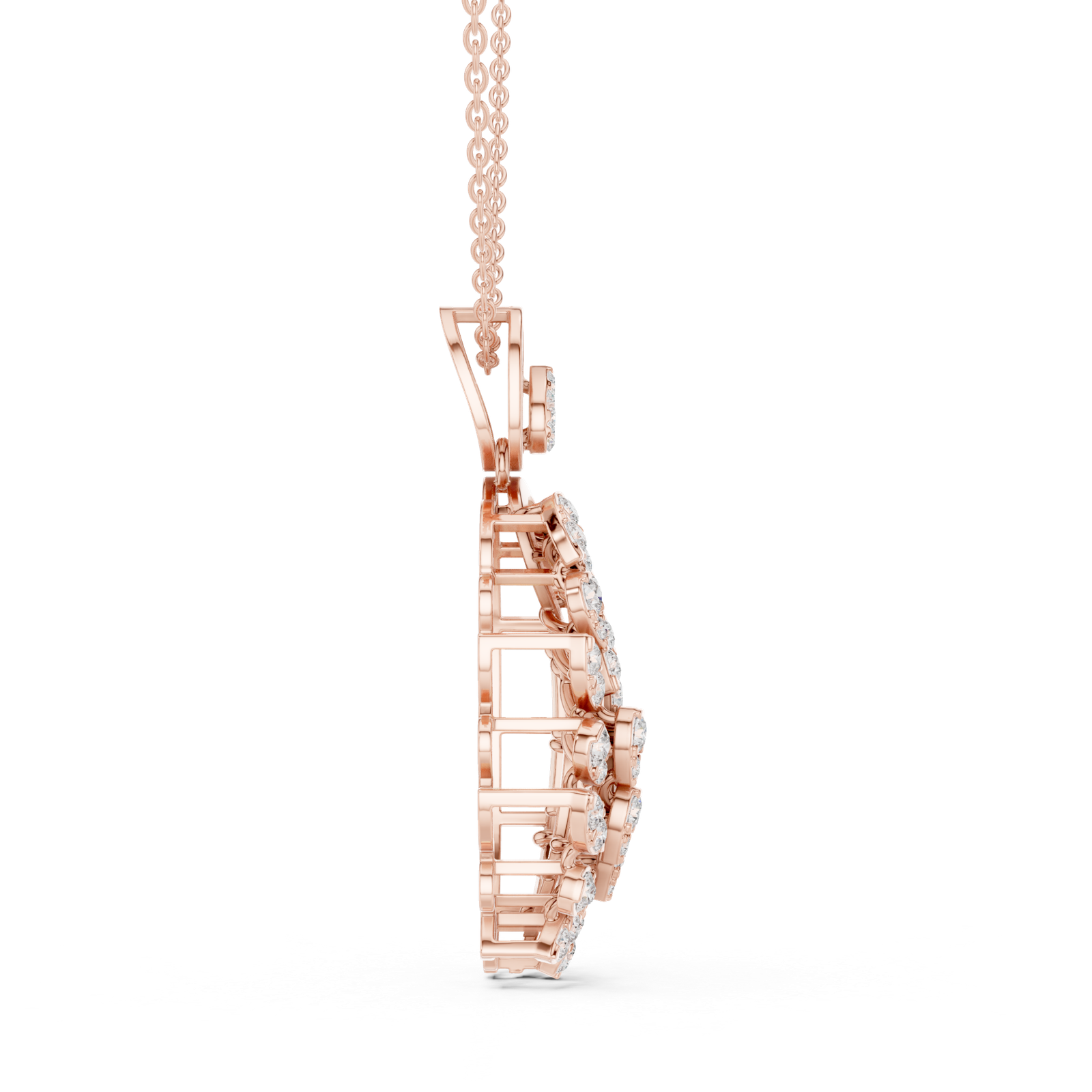 1.05 Cts Round Cut Lab Grown Diamond Gold Pendant PD-10011