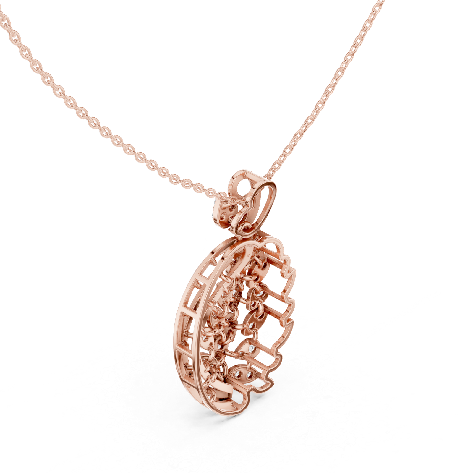 1.05 Cts Round Cut Lab Grown Diamond Gold Pendant PD-10011