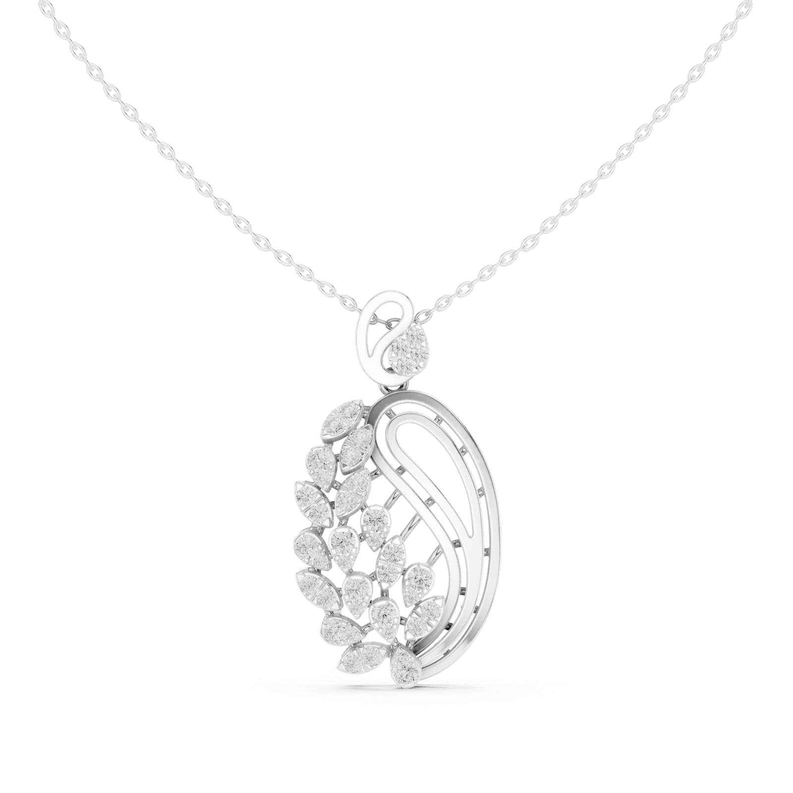 1.05 Cts Round Cut Lab Grown Diamond Gold Pendant PD-10011