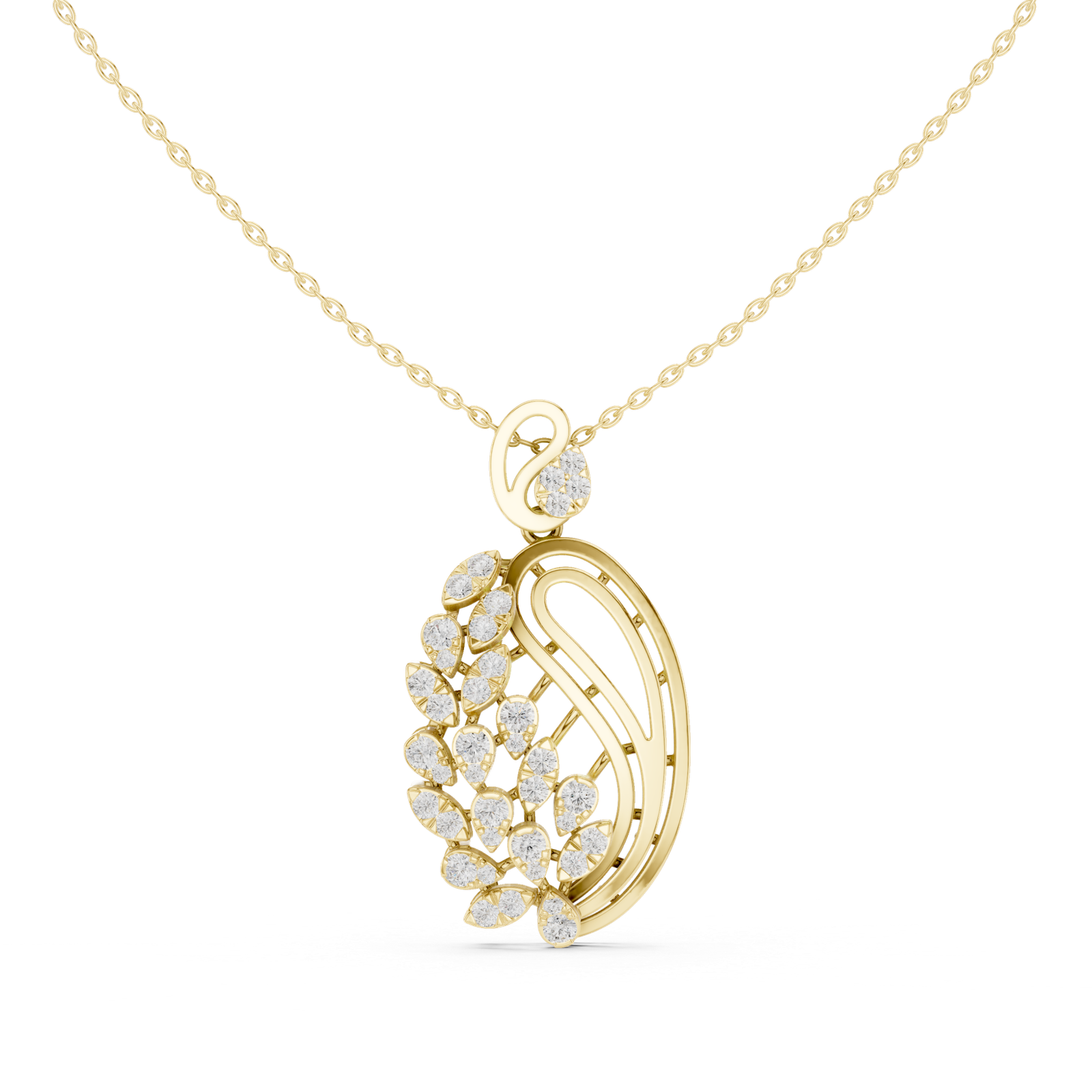 1.05 Cts Round Cut Lab Grown Diamond Gold Pendant PD-10011