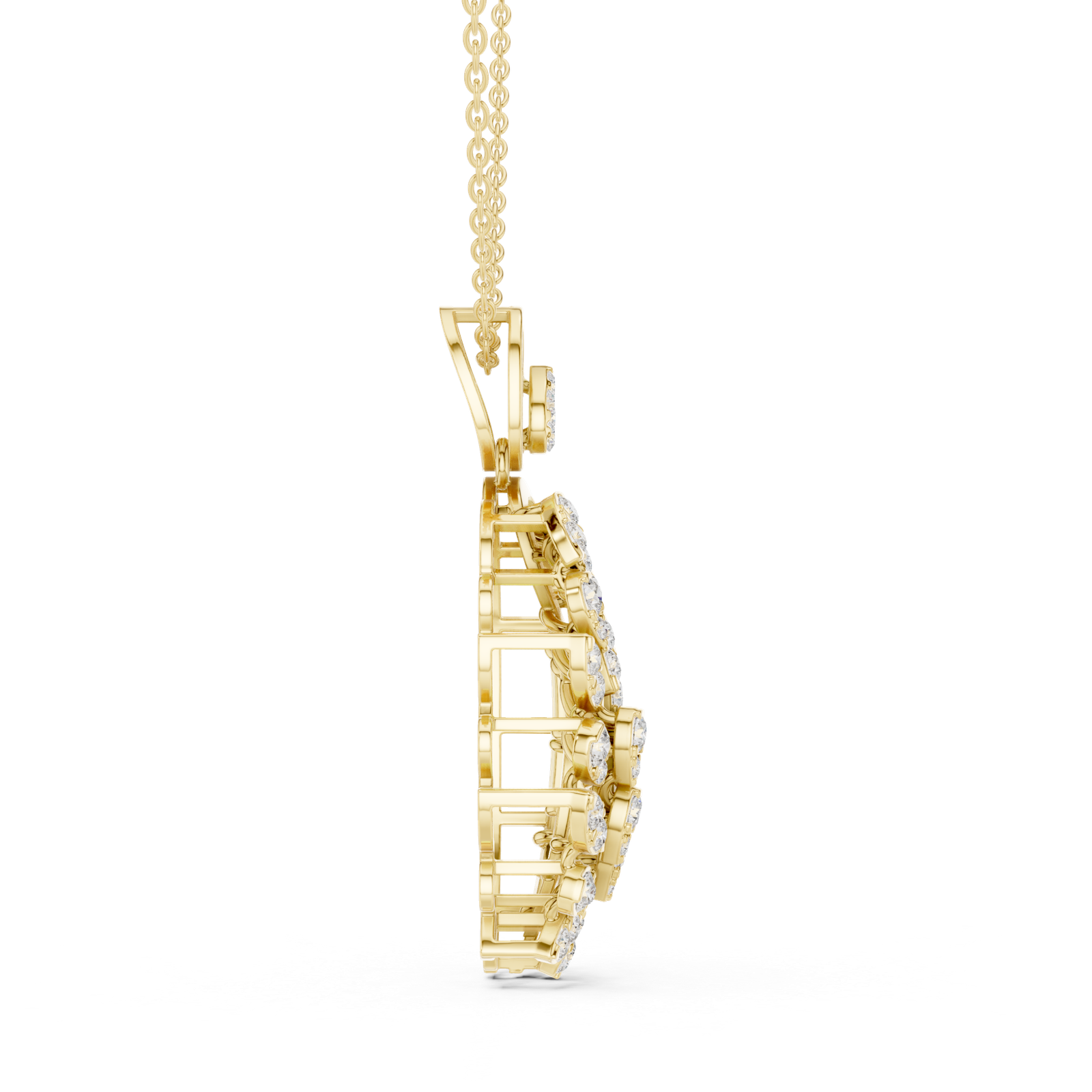 1.05 Cts Round Cut Lab Grown Diamond Gold Pendant PD-10011