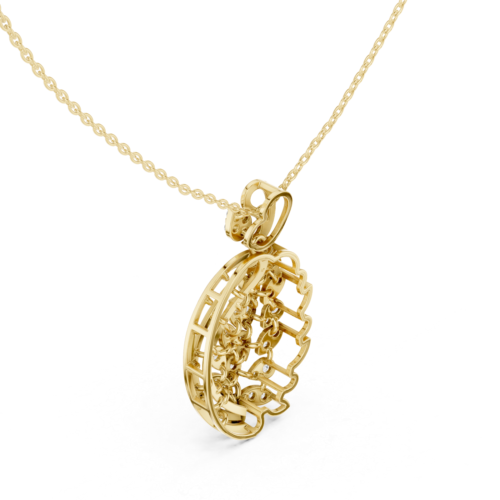 Elegant Lab Grown Diamond Pendant | 1.05 Cts Round Cut Gold PD-10011 - Image 9