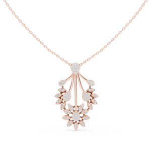 0.99 Cts Round Cut Lab Grown Diamond Gold Pendant PD-10012