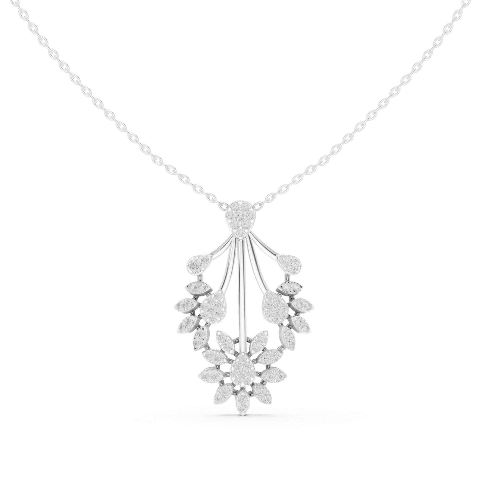 0.99 Cts Round Cut Lab Grown Diamond Gold Pendant PD-10012