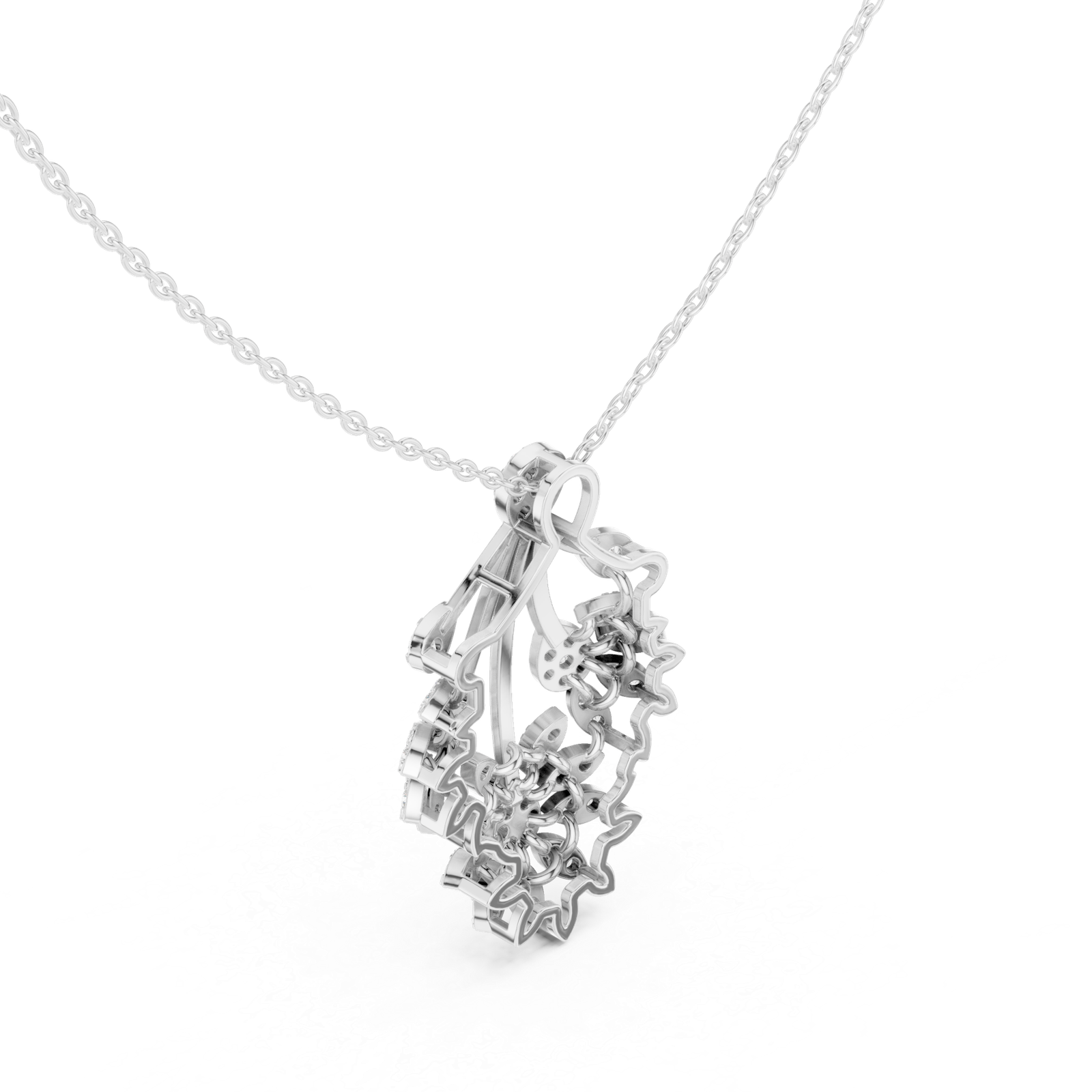 0.99 Cts Round Cut Lab Grown Diamond Gold Pendant PD-10012