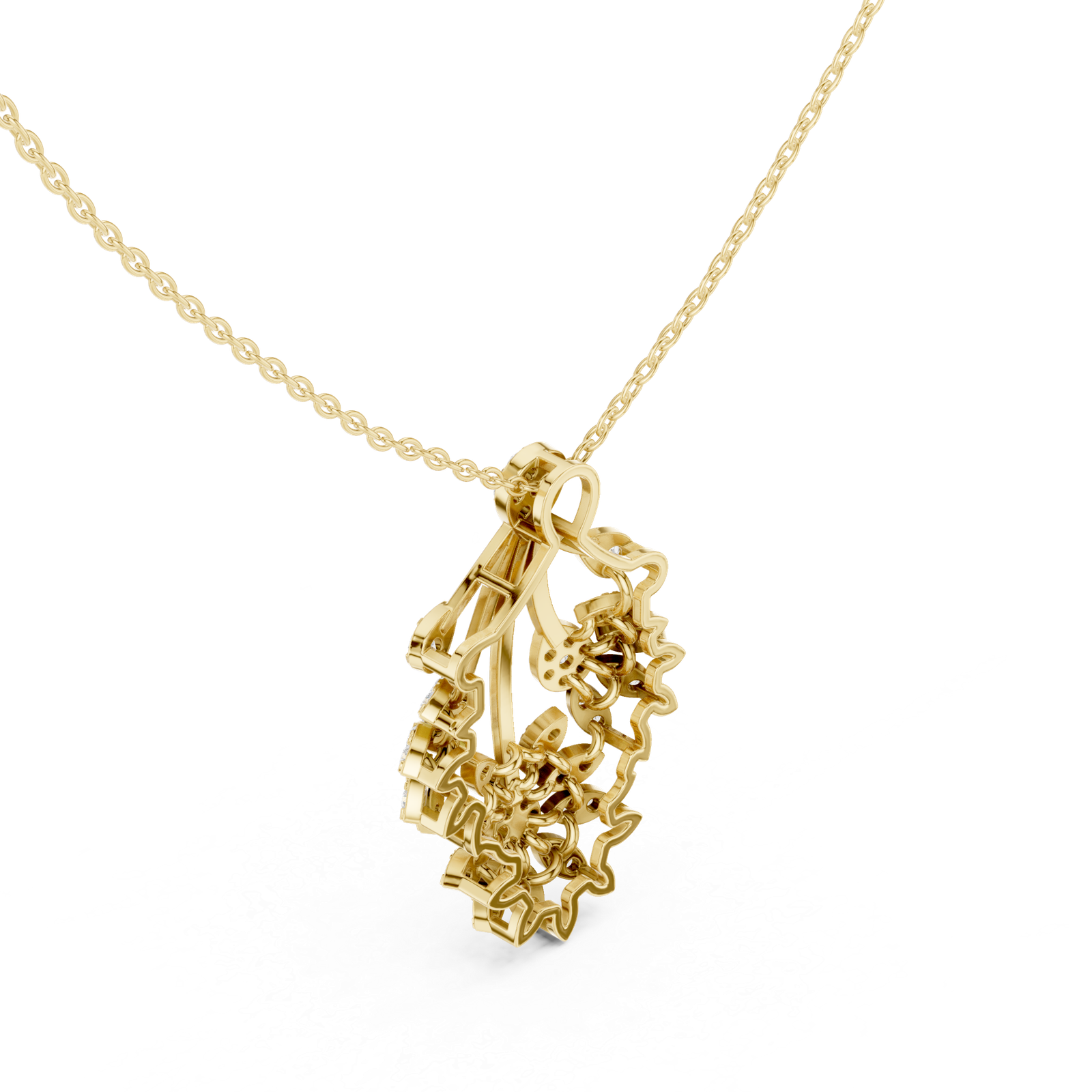 Certified Lab Grown Diamond Pendant | 0.99 Cts Round Cut Gold PD-10012 - Image 9