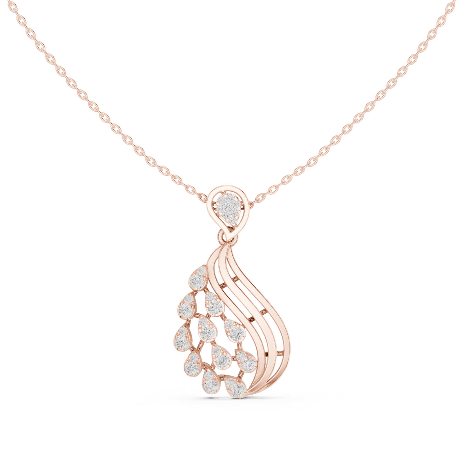 0.68 Cts Round Cut Lab Grown Diamond Gold Pendant PD-10013