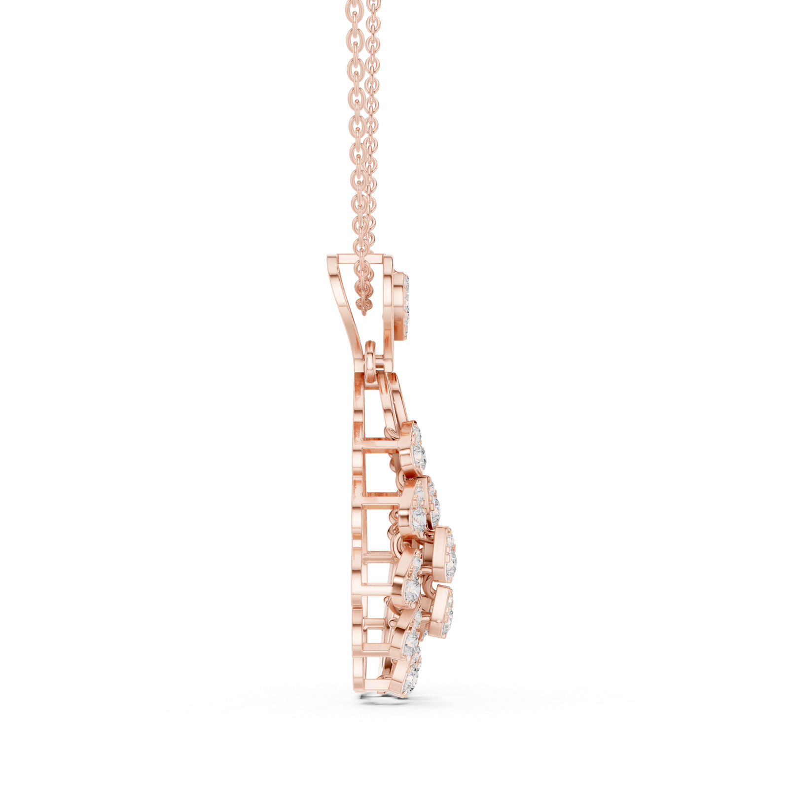 0.68 Cts Round Cut Lab Grown Diamond Gold Pendant PD-10013